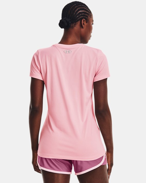여성 UA Tech™ 티셔츠 in Pink image number 1